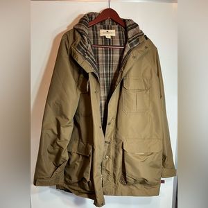 Men’s jacket barn coat vintage woolrich tan nutmeg xl